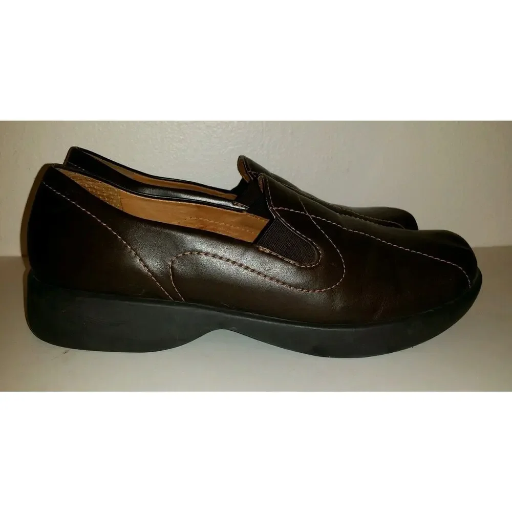 DANSKO Brown Loafers Curved Stitching - Picture 2 of 5